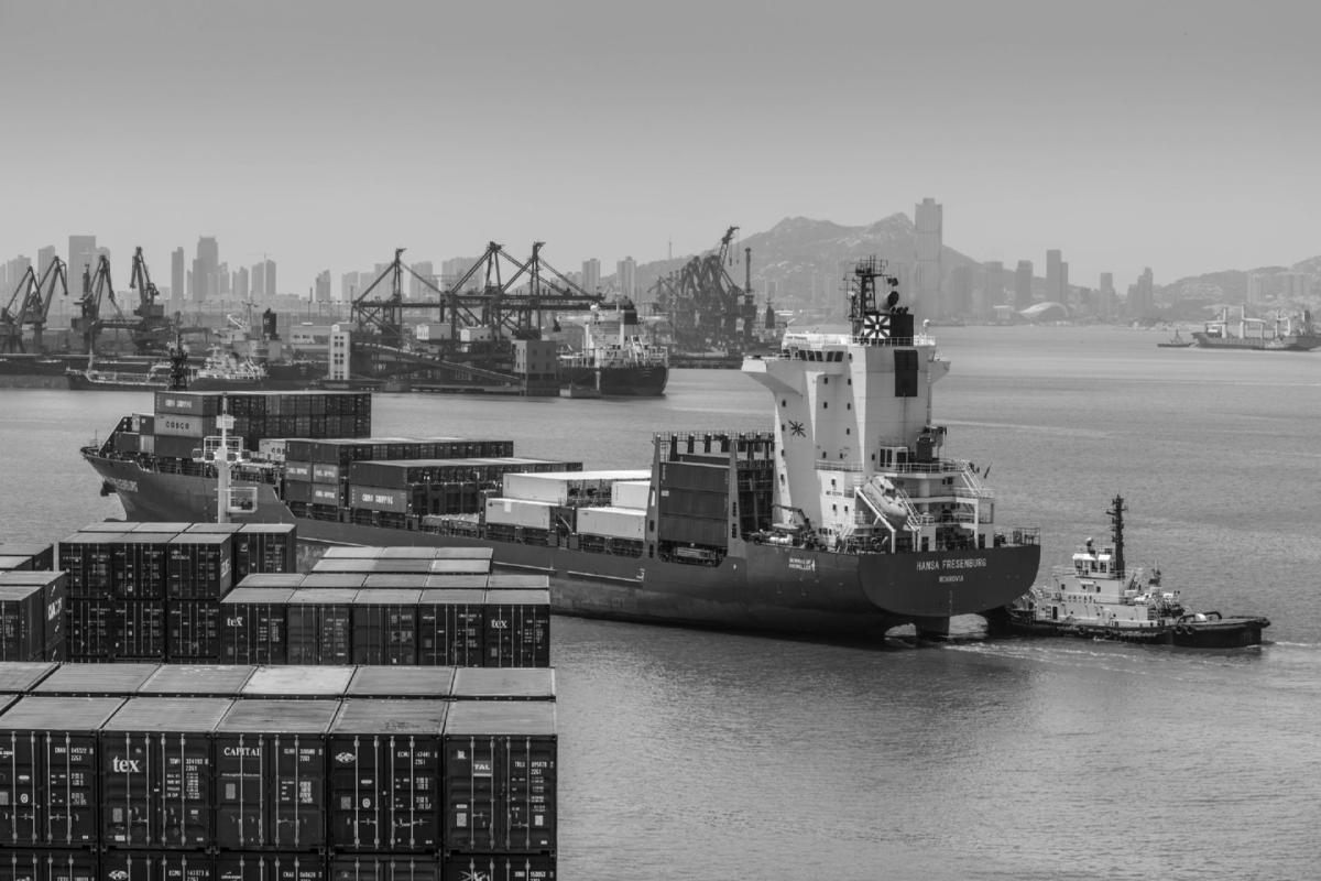 Im Hafen von Lianyungang, China
