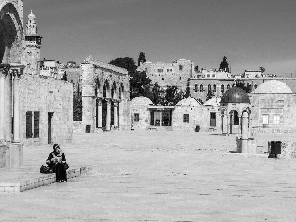 Einsam auf dem Tempelberg von Jerusalem