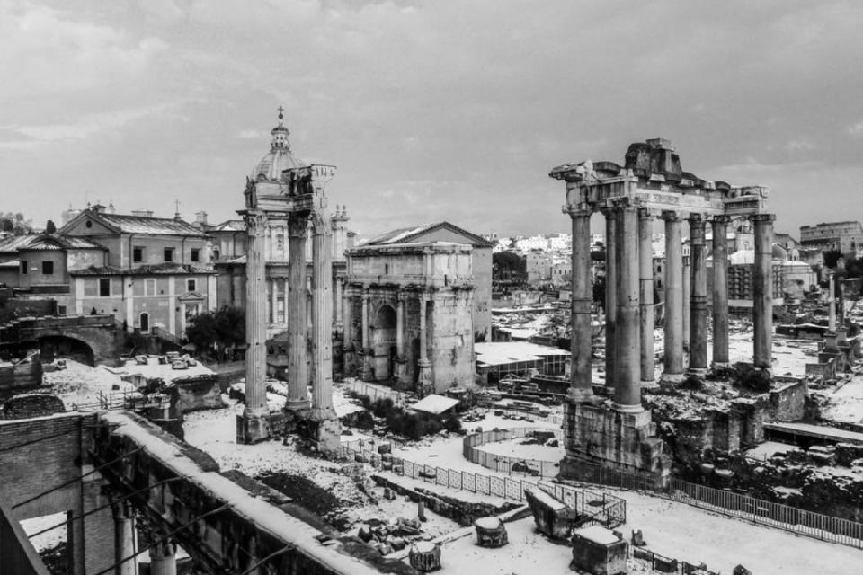Forum Romanum im Schnee